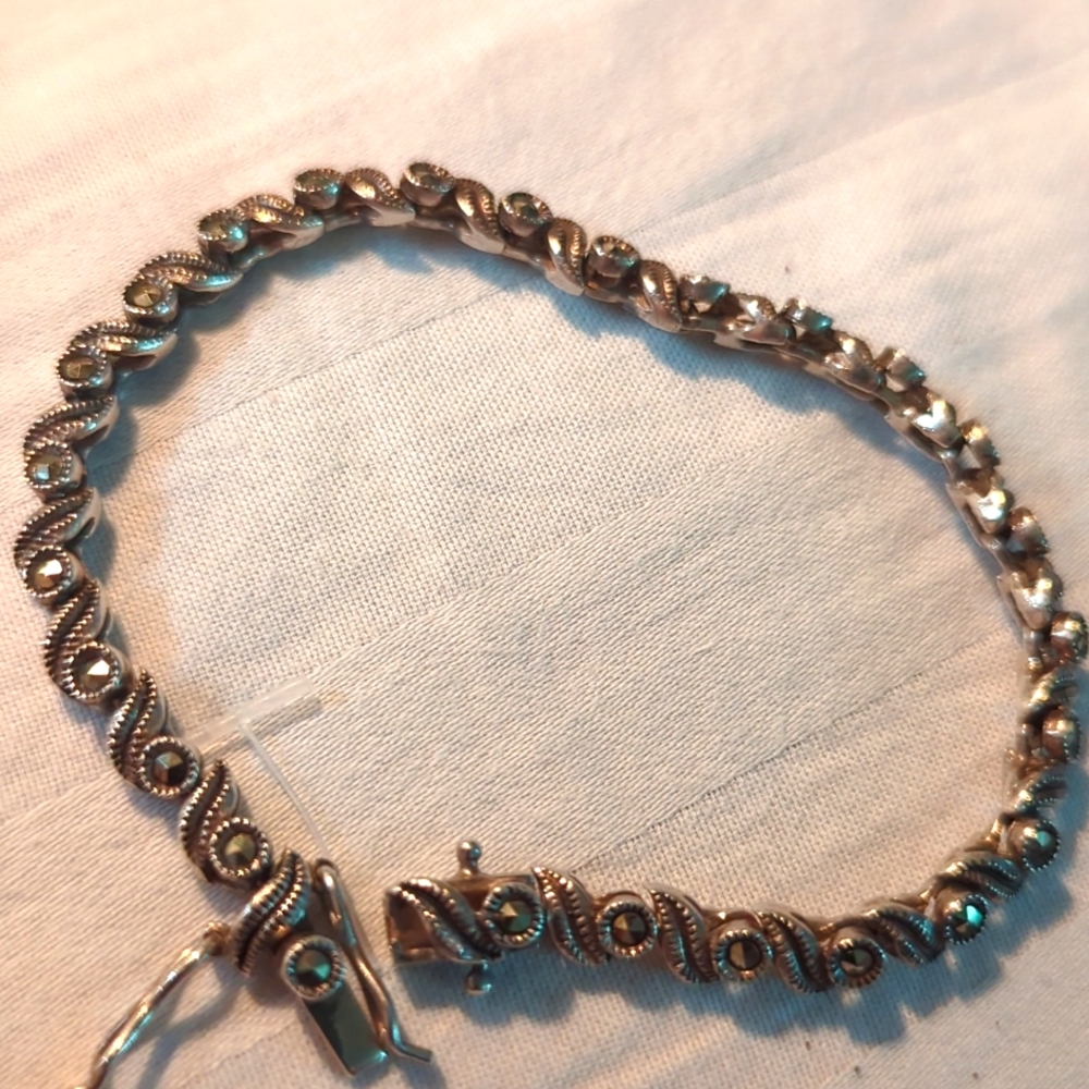 Vintage 925 marcasite bracelet